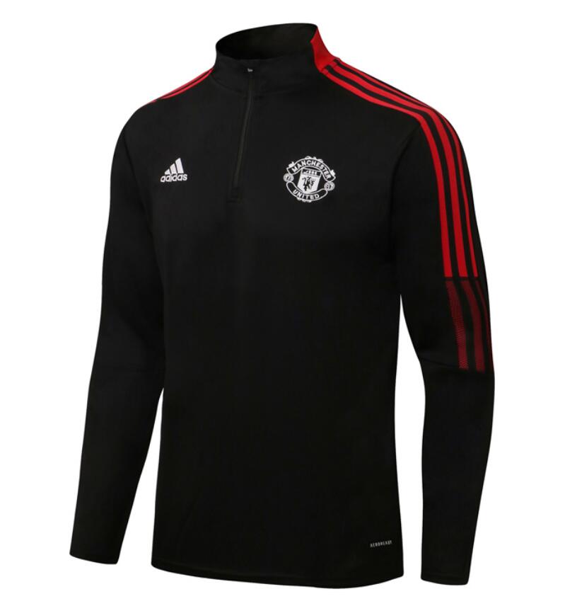 2021/22 Manchester United Black Red Training Sweatshirt